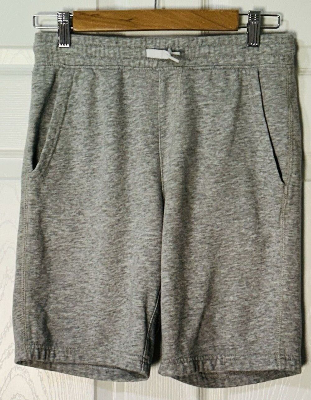 Old Navy Boys XL 14/16 Gray Shorts Stretch Front Pockets Elastic Waist